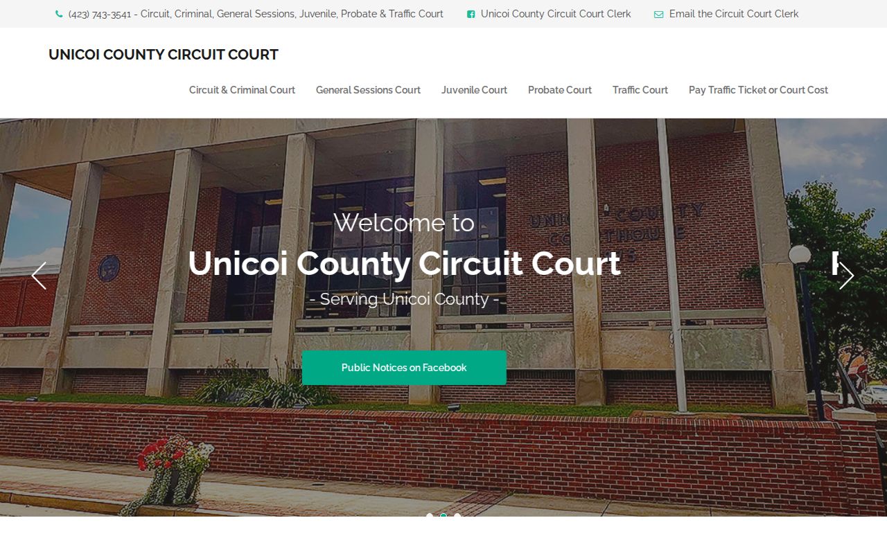 Unicoi County release record court portal