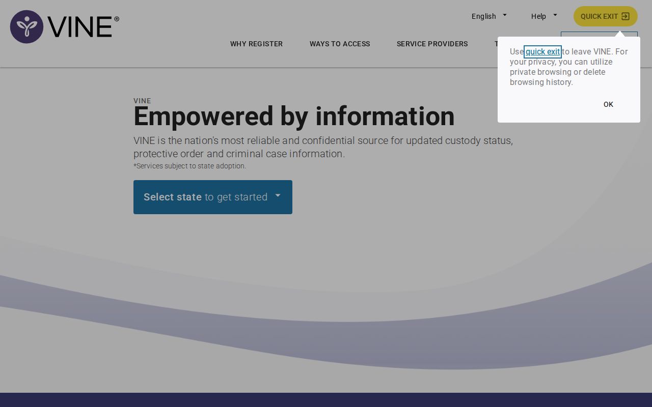 Unicoi County VINE inmate check and release notification search